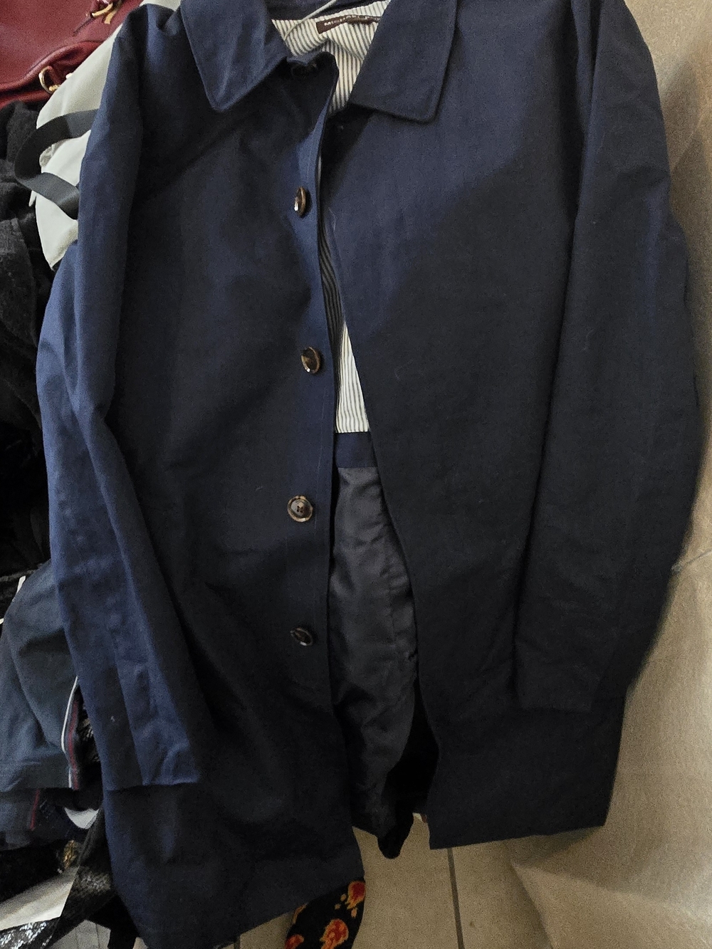 Michael Kors Men's Navy Single-Breasted Coat